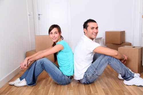 Loading furniture into a moving van