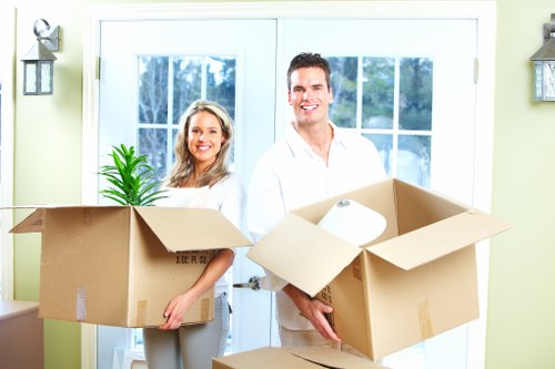 Packed moving van ready to depart